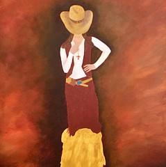 Jeans Western Cowgirl Art